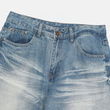 Bart washed straight denim pants