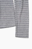 Seasoning stripe hood long sleeve
