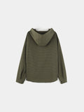 Micro check hood shirt