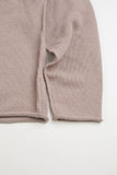 Lambswool roll-edge crop knit