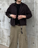 [Linen] Mate Crop Check Shirt