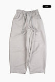 Terry wide belted sweatpants