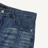 Brushed Slub Wide Denim Pants