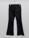 Striped Low Bootcut Denim Pants