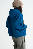 Color two-way hood zip-up