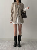 Letu Linen 3 Button Single Jacket