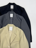Ber Linen Loose Fit Single Jacket