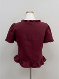 Lily Frill Short Sleeve Blouse