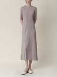 [Premium] Issey Pleated Half Pola One-Piece