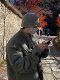 round knit bucket hat