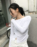 BOATNECK SHIRRING TOP