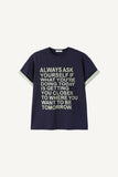 Graphic color matching roll-up T-shirt