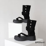 Bens Platform Suede Flip-flop Warmer Boots