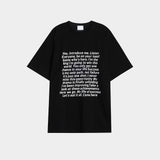 English lettering short sleeve t-shirt