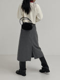 Lehman Wool Pleated Long Skirt