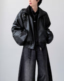 Mace Crop Leather Jumper