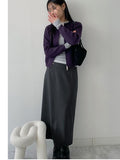 Hachi Raglan Knit Zip-Up Cardigan
