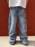 Multi Cargo Pocket Unique Denim