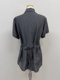 Tencel collar strap blouse