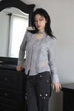 Poplar lace knit top