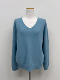 [wool100%] Whole Garment V-neck Loose Fit Knit