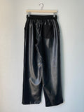 Half & Half Leather Sweatpants