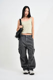Den Belted Strap Cargo Pants