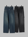 Border pocket balloon jeans