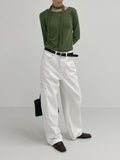 [unisex] Rivet Cargo Cotton Wide Pants