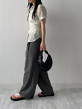 French Stripe Wide Slacks
