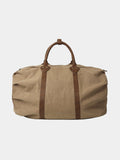 Marble Canvas Leather Boston Bag
