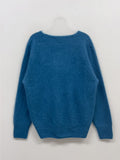 Raccoon V-neck loose-fit knit