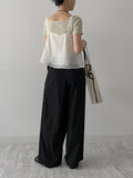 Unbalance Nylon Strap Wide Pants