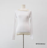 Charlotte Color Matching Off-Layered T-shirt