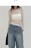 Floral Lace See-through T-Shirt