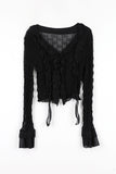 Buttery Frill See-Through Cardigan