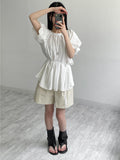 [Strap SET] Bardi Puff Frill Blouse
