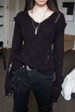 grunge damage black jeans