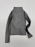 Mini Dot See-Through Turtleneck Tee