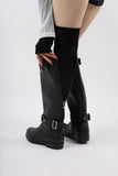 two belt rain boots