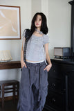 Flower Scarf Shirring Tee
