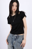 Layered short sleeve T-shirt