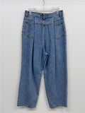 [unisex] Bene Pintuck Wide Denim Pants