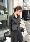 MINI CHECK CROP SHIRT