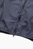 Loop check hoodie zip-up jumper