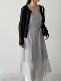 Shelly see-through round neck cardigan