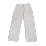 White Long Wide Pants