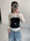 Paper See-through Wrap Blouse