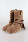 Shearling fleece boots