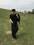 Sword Henley Neck Ringer Short Sleeve T-shirt